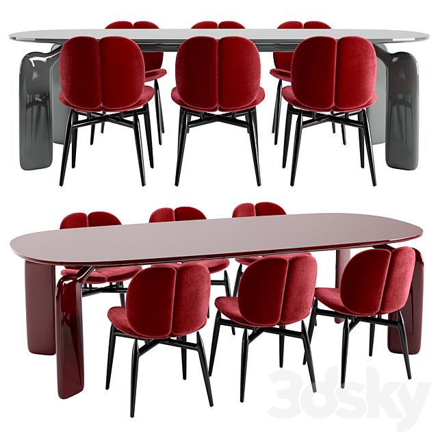 Roche Bobois – PULP table chair lacquer 3DSMax File - thumbnail 1