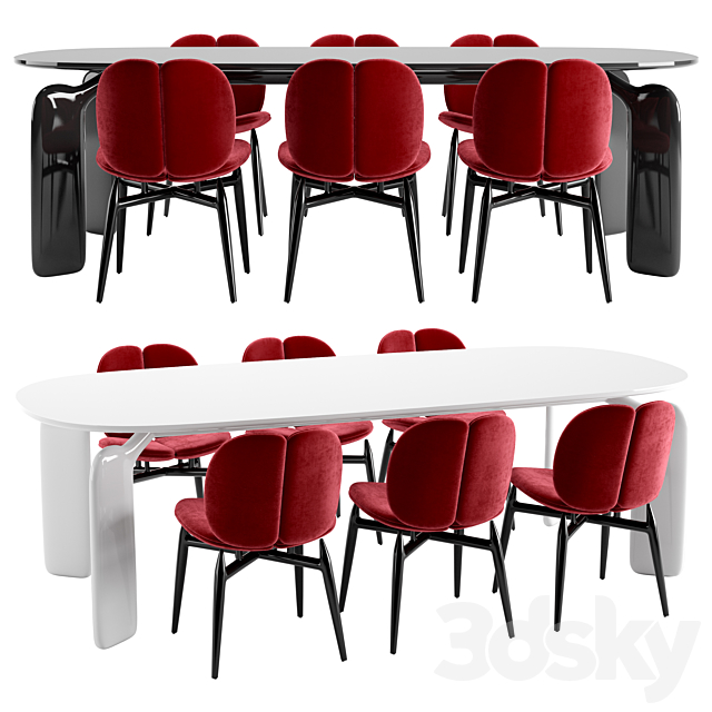 Roche Bobois – PULP table chair lacquer 3DSMax File - thumbnail 2