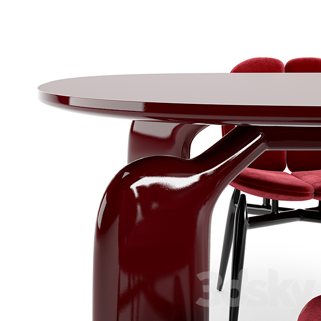 Roche Bobois – PULP table chair lacquer 3DSMax File - thumbnail 3