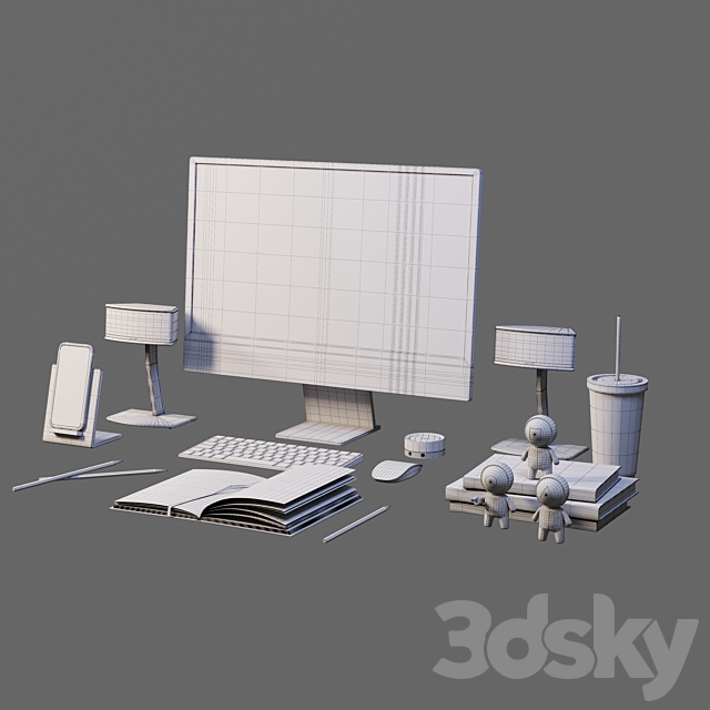 Workplace decor 3DSMax File - thumbnail 5