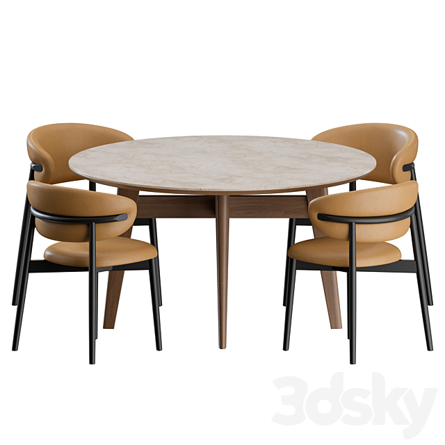 Dinning Set 01 by Calligaris 3d