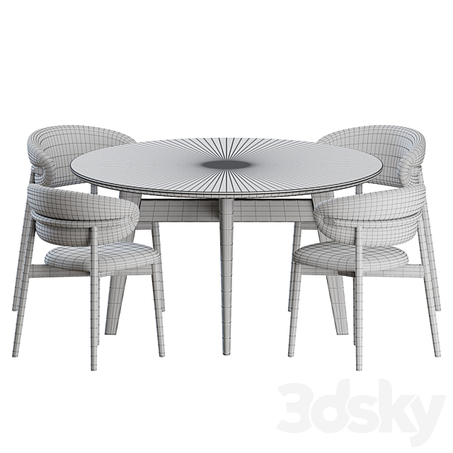 Dinning Set 01 by Calligaris 3dskyfree