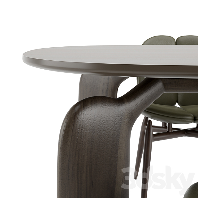 Roche Bobois – PULP table chairs wooden 3DSMax File - thumbnail 3