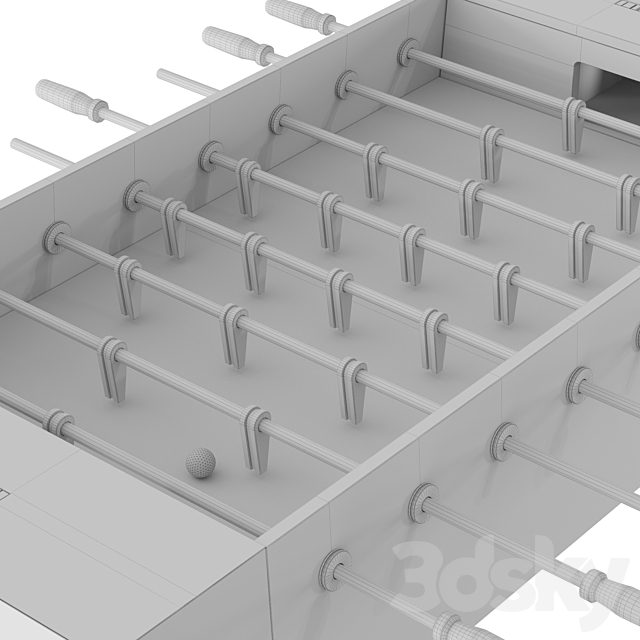 Plywood foosball 3dmodel