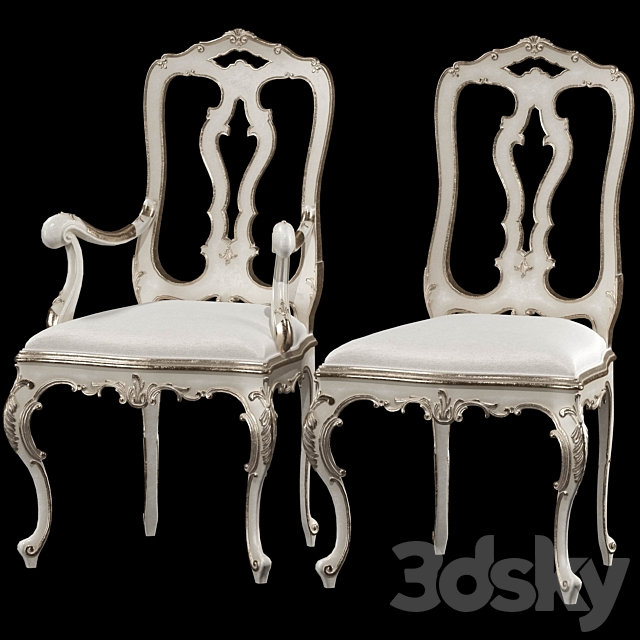 roberto giovannini dining table and chair ART 1341KPP and ART 193 3dskyfree