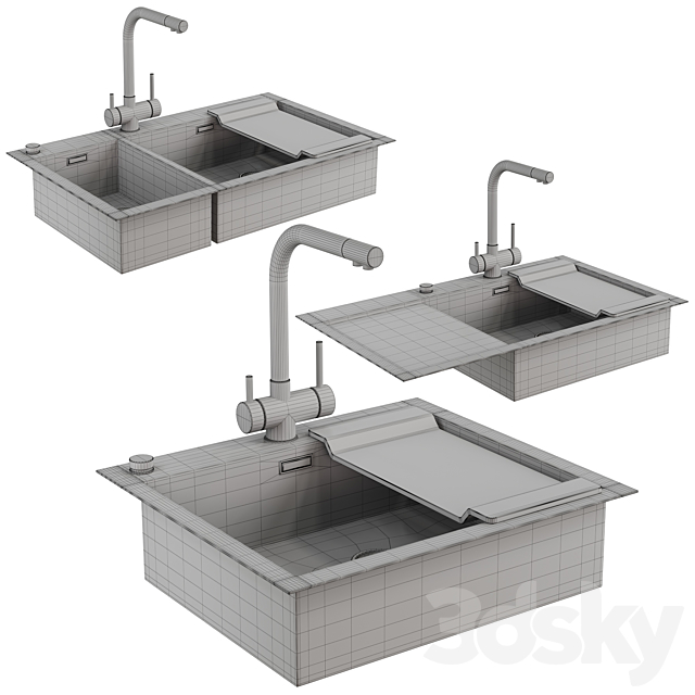 Sink with mixer 3dskyfree