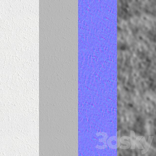 Seamless plaster material 3d