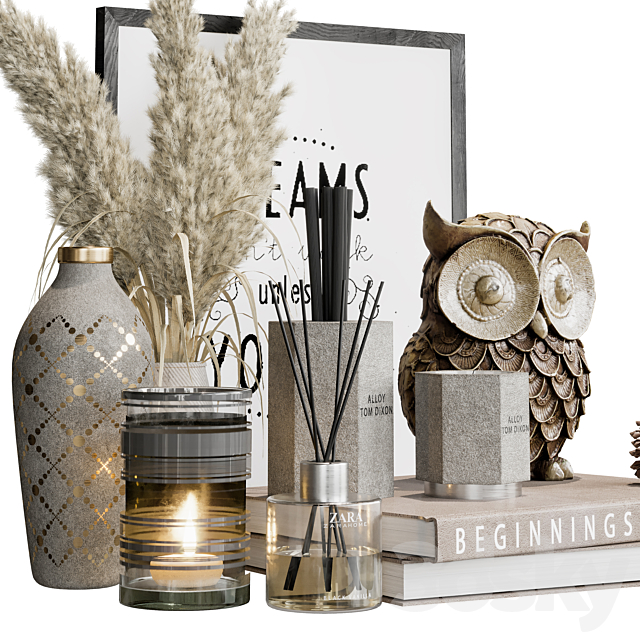Decorative set 10 3d
