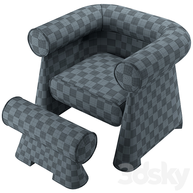 armchair FADET BY MAXIME BOUTILLIER 3DSMax File - thumbnail 7