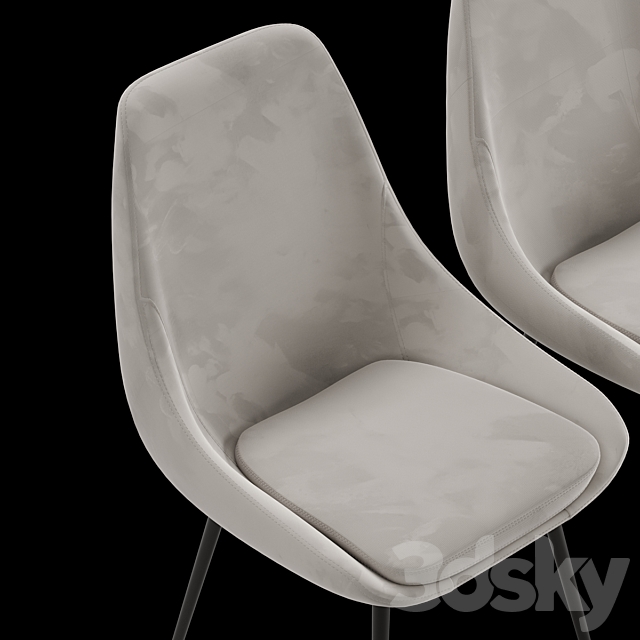 Zara home table + East Side chair | Table set 3d