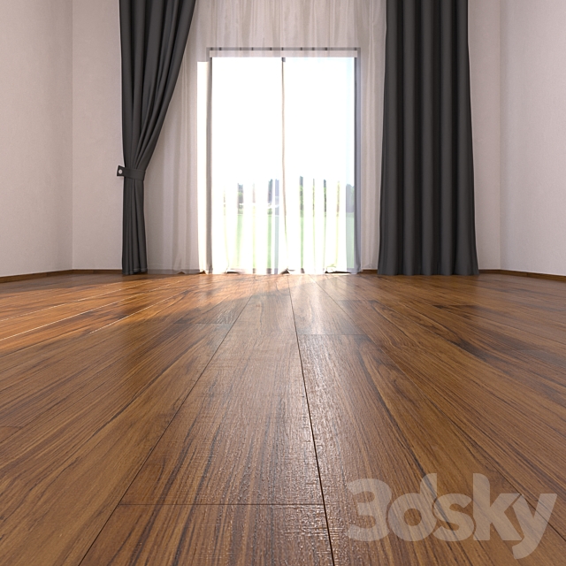 Parquet Floor Teak Burma 3 3d