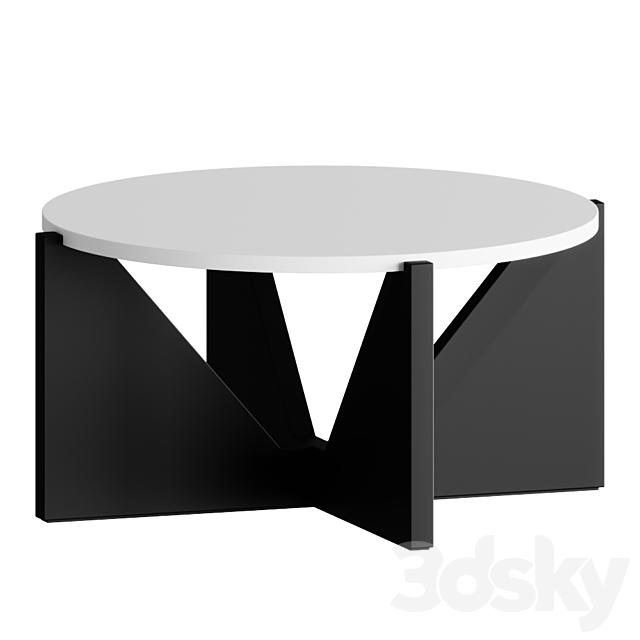 Concrete coffee table Miro with ebony base Coffee table coffee table 3DSMax File - thumbnail 1