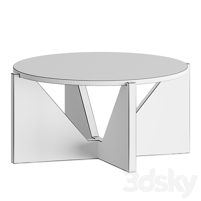 Concrete coffee table Miro with ebony base Coffee table coffee table 3DSMax File - thumbnail 2
