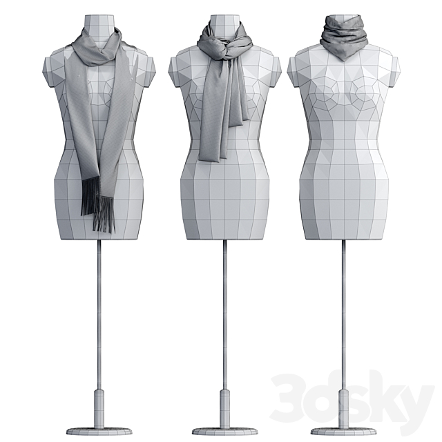 Shawl over the body 3dskyfree