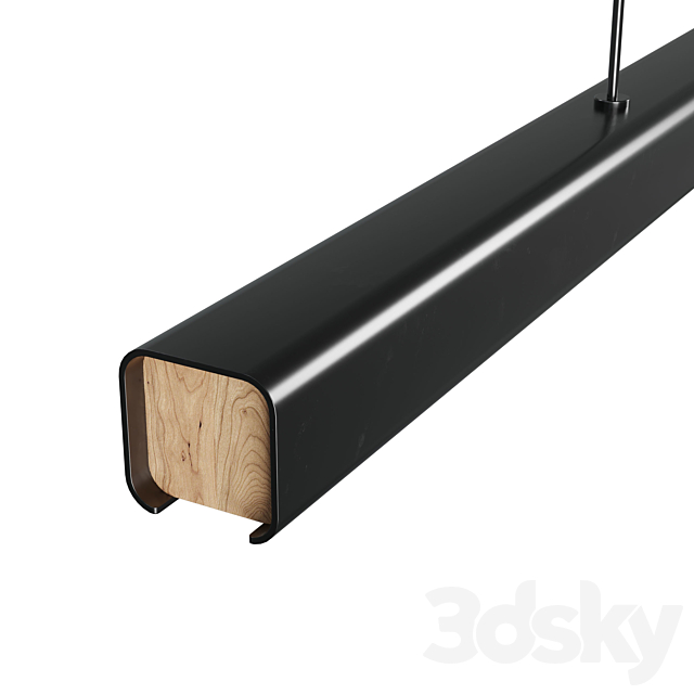 SEED DESIGN MUMU P180 BLACK & WALNUT LED PENDANT 3DSMax File - thumbnail 3