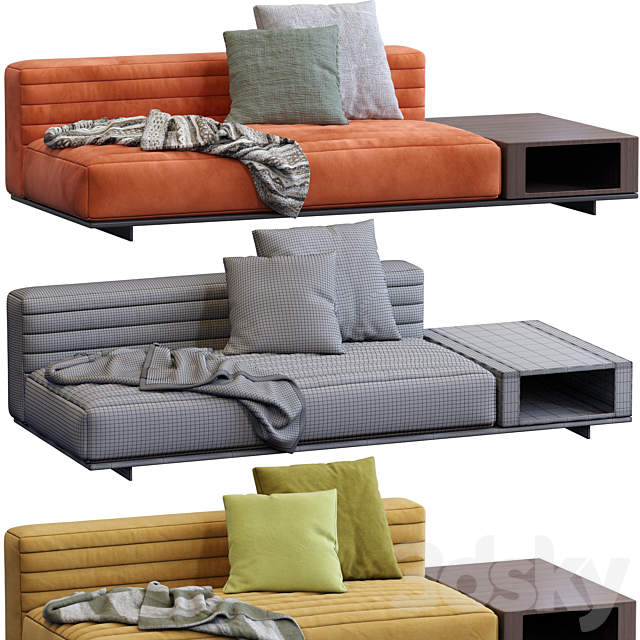 Sofa roger by minotti 3DSMax File - thumbnail 7