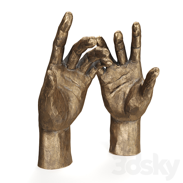 Adam hands brass 3d