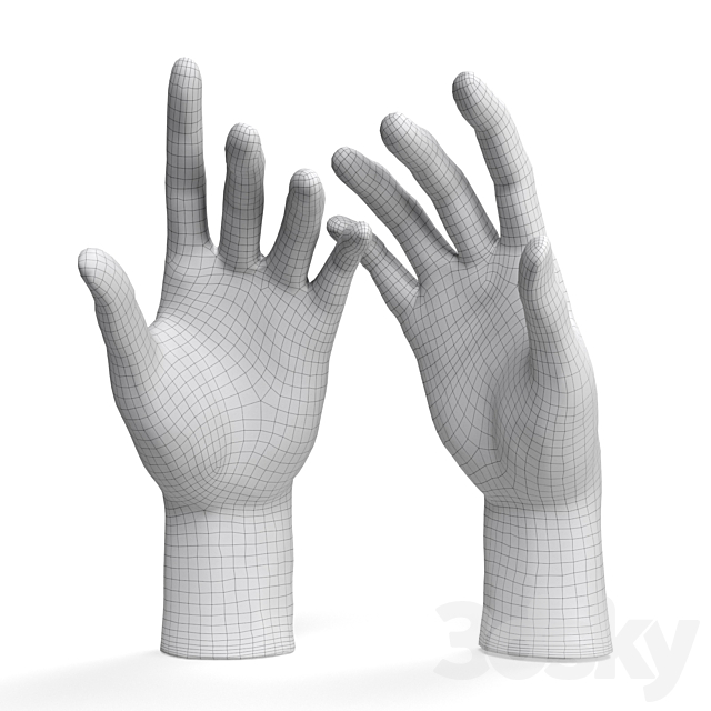 Adam hands brass 3dskyfree