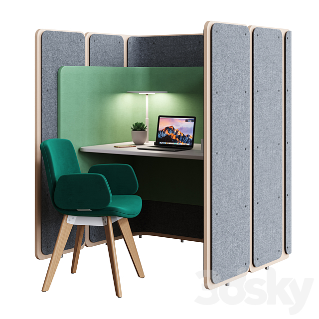 OrangeBox - Coppice WorkStation 02 3d