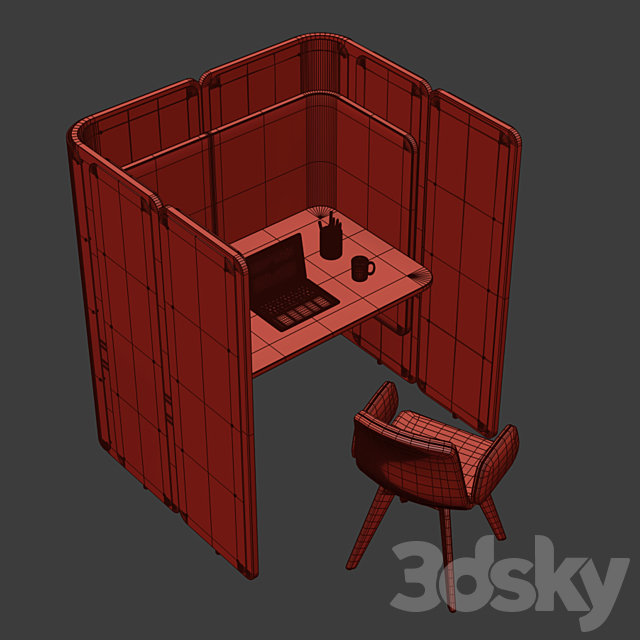 OrangeBox - Coppice WorkStation 02 3dmodel