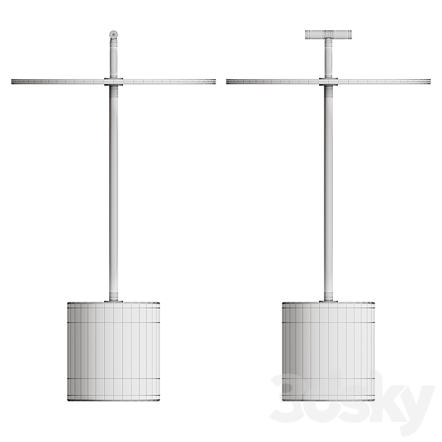 HANDLER PULL-UP SIDE TABLE 3dmodel