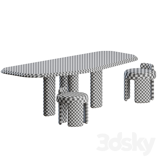 Kafa Dinning Set by Collection Particuliere 3DSMax File - thumbnail 2