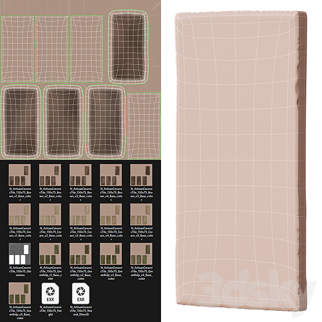 Wall ceramic tile 3dmodel
