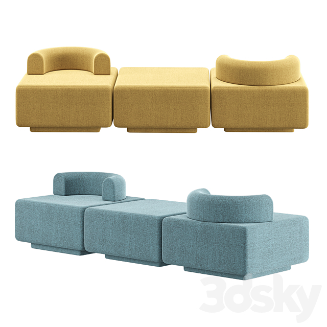 Modular Pouf Plump 3d