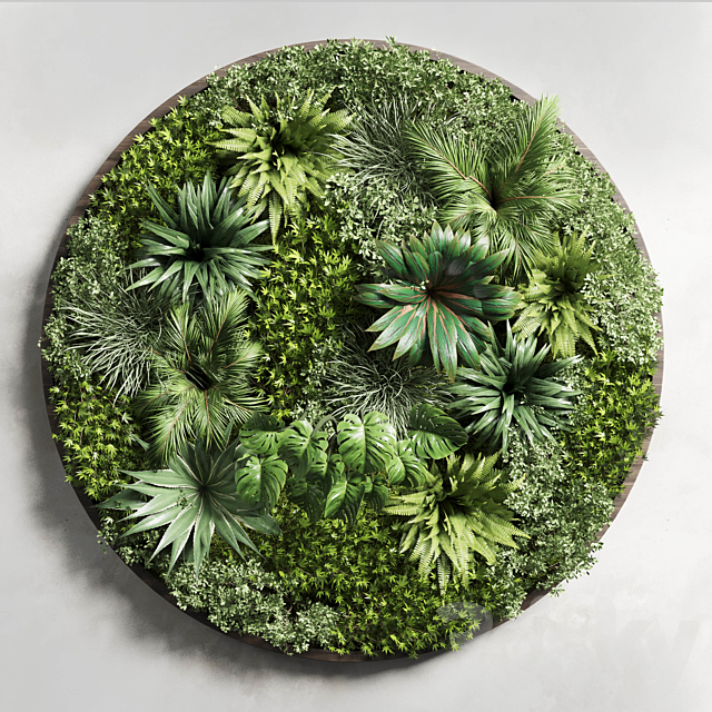 Circular Fitowall – Standing Garden – Vertical Garden from Indoor and Outdoor Plants Collection 13t collections 3DSMax File - thumbnail 1