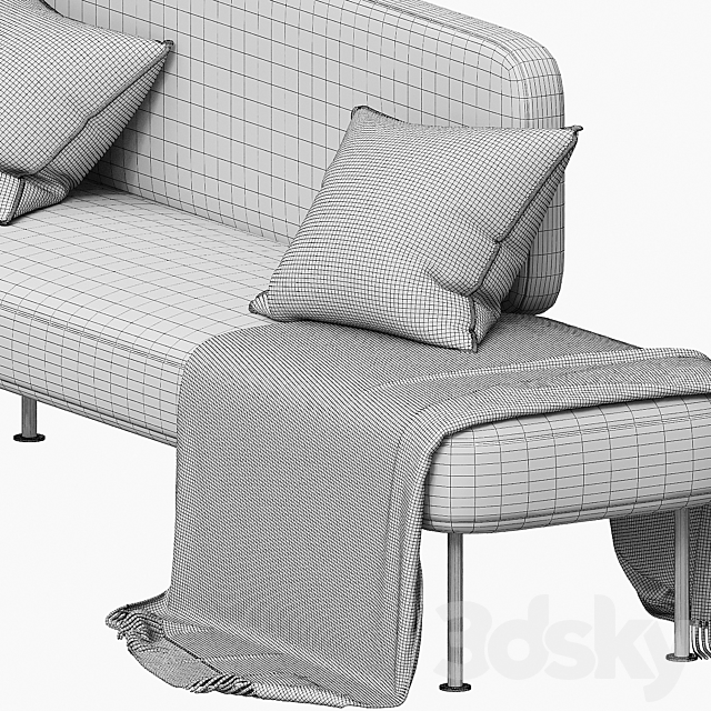 Pebble Sofa  Pebble Bench_sofa by Bolia.  Design by Glismand & Rüdiger 3dsky