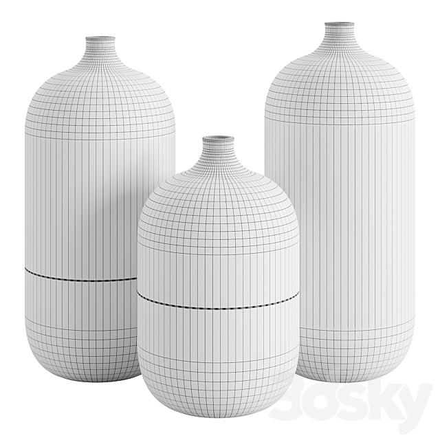 Secos e Molhados Vases Set 01 by Relacionados 3DSMax File - thumbnail 2