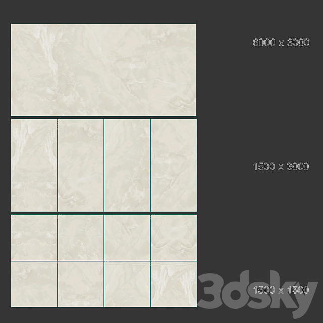Onyx porcelain stoneware Onice Ghiaccio 3dsky