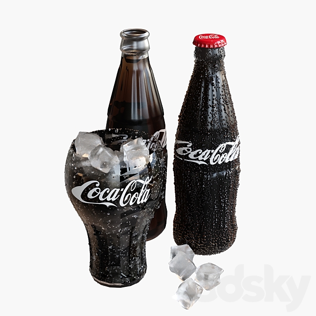 COCA COLA AND ICE 3d