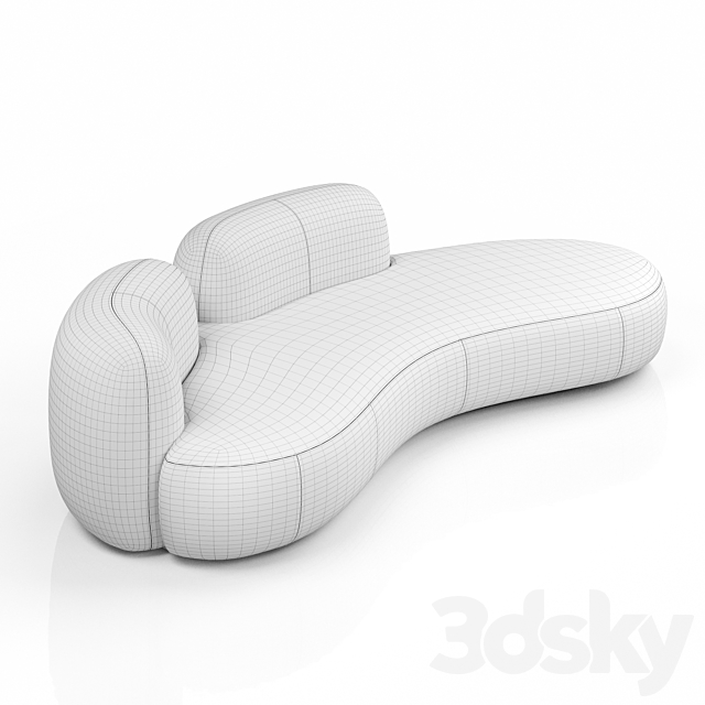 Tateyama XL Sofa 2 backs By Secolo 3DSMax File - thumbnail 5