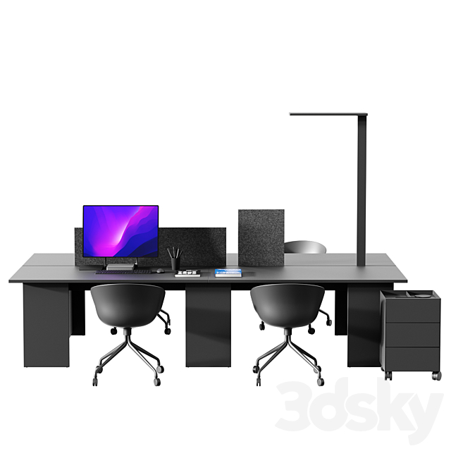 Gumpo Office table set (corona 7+ vray) 3DSMax File - thumbnail 2