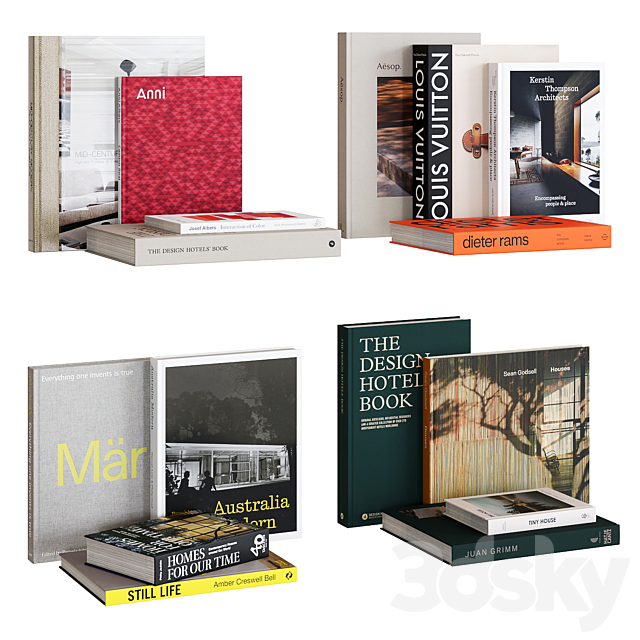 Set of Books 03 3d