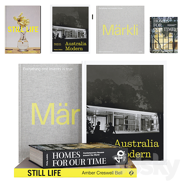 Set of Books 03 3dsky