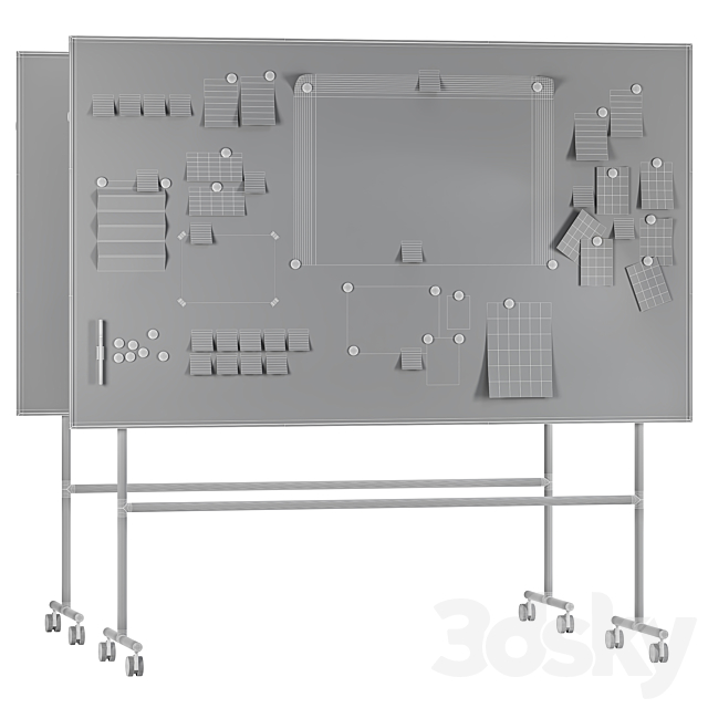 Whiteboard magnetic partition Lintex MONO 3d Download