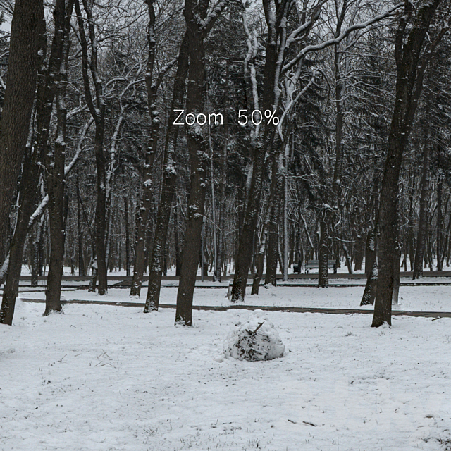 HDRI map from the winter park. 30k 3d