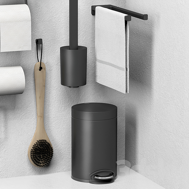 Hansgrohe set of bathroom accessories and decor 3dmodel