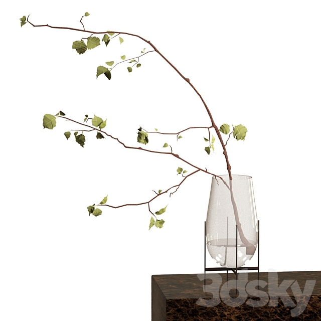 Branch in a vase 3DSMax File - thumbnail 1
