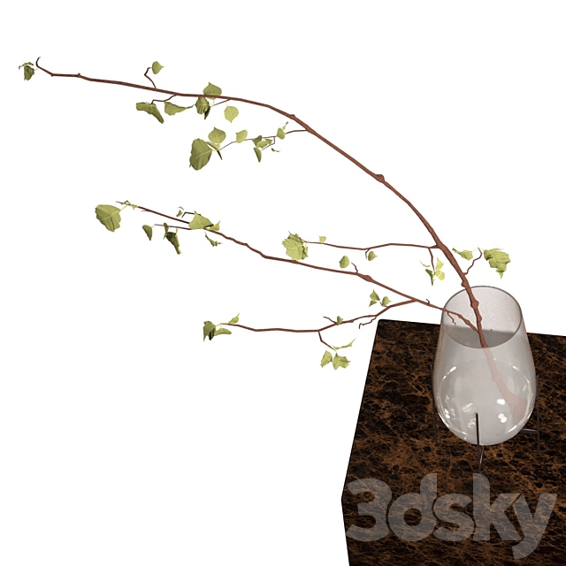 Branch in a vase 3DSMax File - thumbnail 3