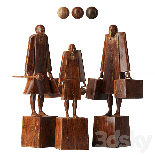 Family sculptures 3d