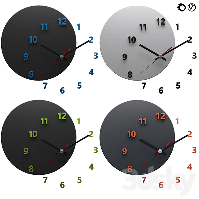 WALL CLOCK OUT OF TIME 3d