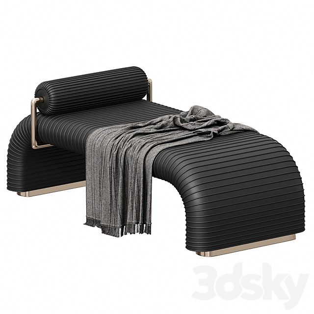 CADE DAYBED-GRAPHITE LEATHER 3DSMax File - thumbnail 2