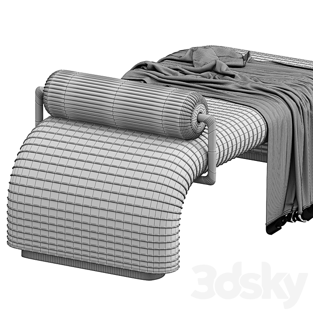 CADE DAYBED-GRAPHITE LEATHER 3DSMax File - thumbnail 4