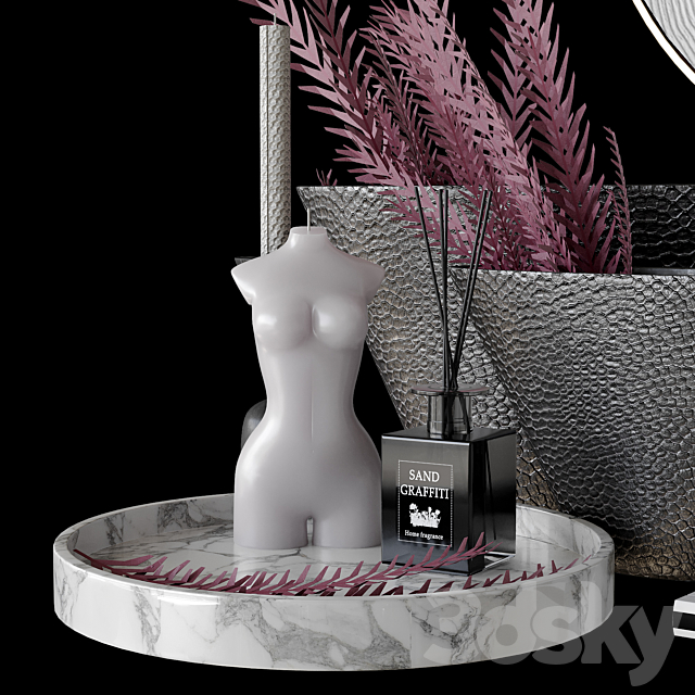 Decorative set with bas-relief 3DSMax File - thumbnail 2