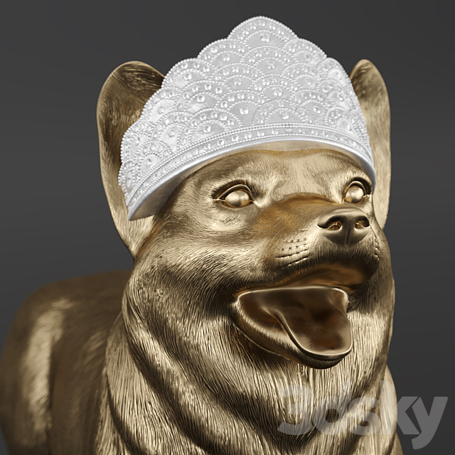 Royal Standing Corgi 3dsky