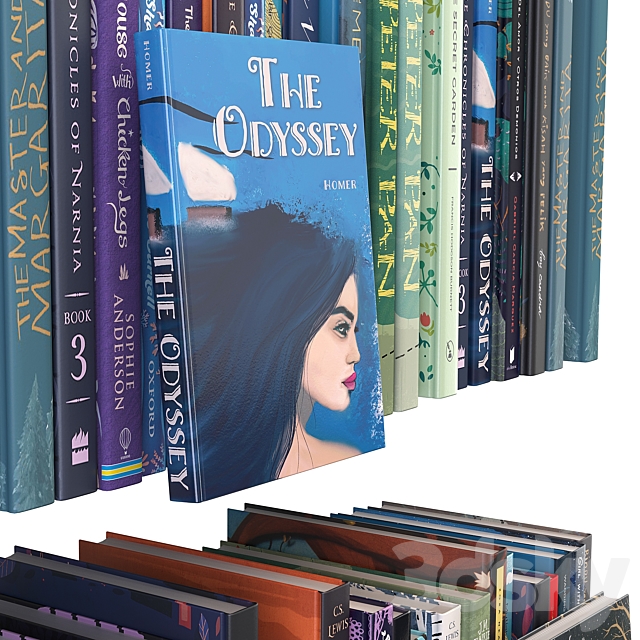Editable random books children 3dsky