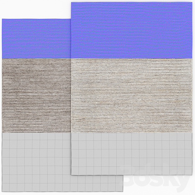 Carpet set LE collection Abaca 3d
